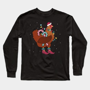 Ugly Christmas Chicken Long Sleeve T-Shirt